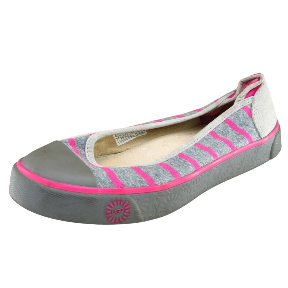 UGGs Women‎ Sz 6 M Gray Flat Fabric Shoes 1796